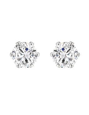 Aretes y collar de forma corazón Lieb cristal