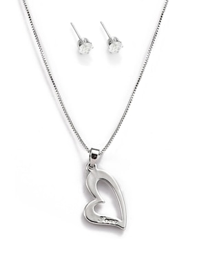 Aretes y collar de Forma de corazón Lieb Cristal