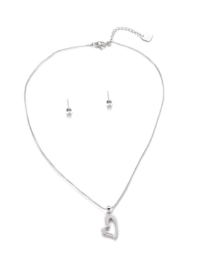 Aretes y collar de Forma de corazón Lieb Cristal