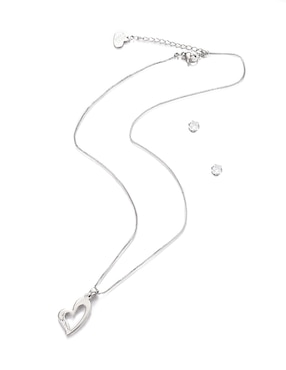 Aretes y collar de Forma de corazón Lieb Cristal