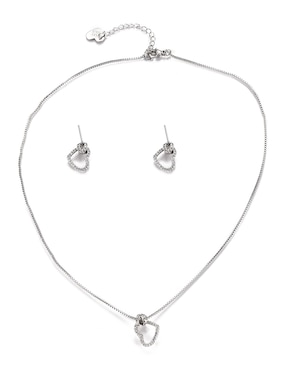 Aretes y collar de Forma de Corazón Lieb Zirconia