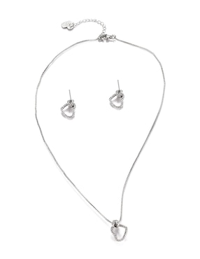 Aretes y collar de Forma de Corazón Lieb Zirconia