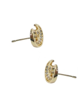 Aretes y collar de Forma de Luna Lieb Zirconia