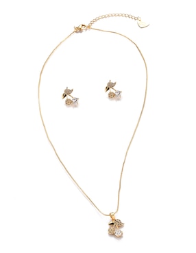 Aretes y collar Lieb Zirconia