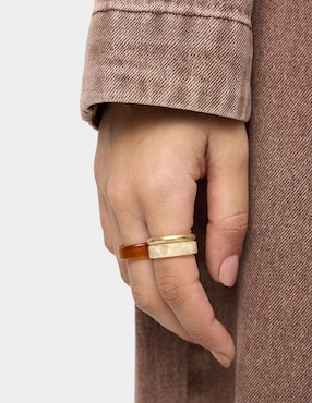 Set anillo Parfois Golden Basics Extra brillante