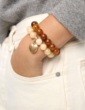 Set pulsera Parfois Golden Basics Extra acabado brillante