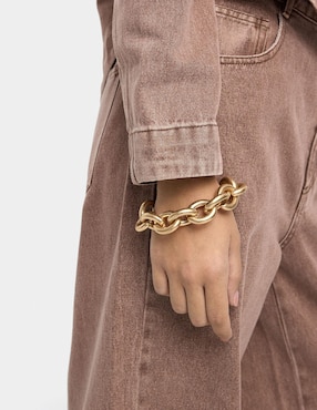 Pulsera Parfois Golden Basics acabado brillante