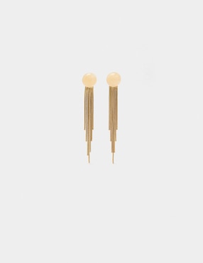 Aretes largos Parfois Golden Basics Extra