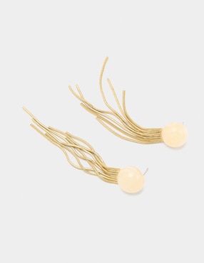 Aretes largos Parfois Golden Basics Extra