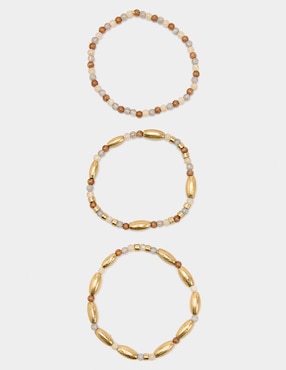 Set de pulsera Parfois Golden Basics Extra