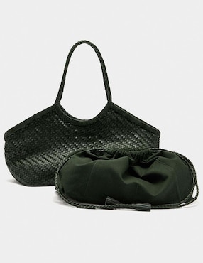 Bolsa shopper Parfois de cuero para mujer