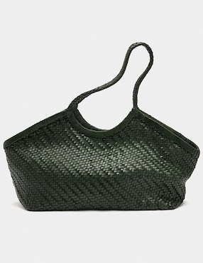 Bolsa shopper Parfois de cuero para mujer
