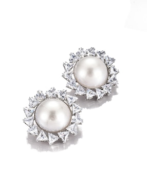 Aretes cortos Lieb con acabado brillante zirconia