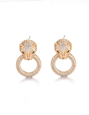 Aretes cortos Lieb con acabado brillante zirconia