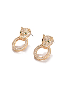 Aretes cortos Lieb con acabado brillante zirconia