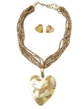 Aretes y collar de corazón Lieb
