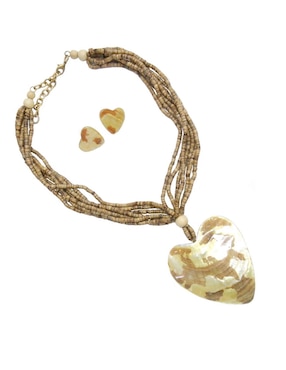 Aretes y collar de corazón Lieb