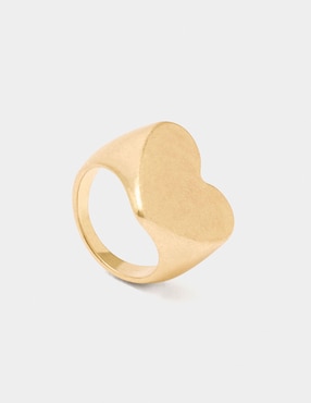 Anillo de corazón Parfois Golden Basics