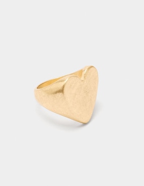 Anillo de corazón Parfois Golden Basics