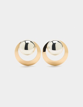 Aretes Parfois Silver Not So Basic con acabado liso perla