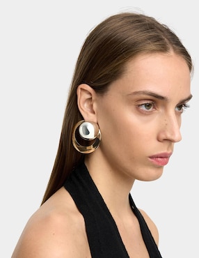 Aretes Parfois Silver Not So Basic con acabado liso perla