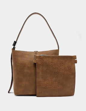 Bolsa shoulder Parfois Croco1M para mujer