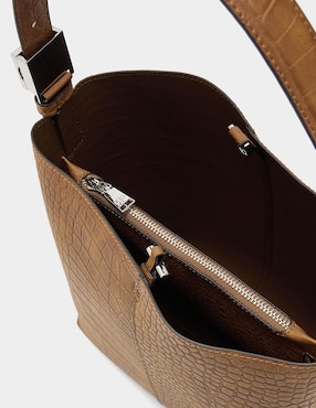 Bolsa shoulder Parfois Croco1M para mujer
