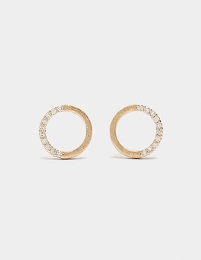 Aretes Parfois Golden Delicates con acabado liso
