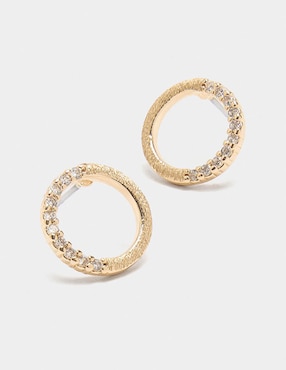 Aretes Parfois Golden Delicates con acabado liso