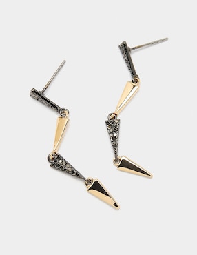 Aretes Parfois Golden Delicates con acabado liso