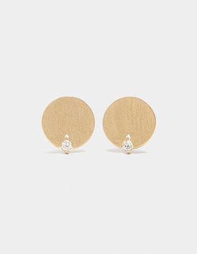 Aretes Parfois Golden Delicates con acabado liso