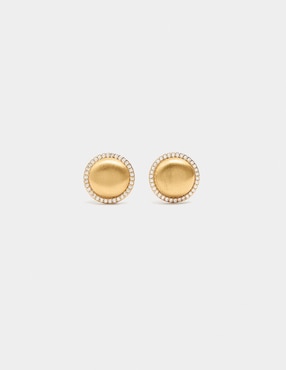 Aretes cortos Parfois Golden Delicates con acabado brillante