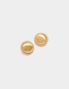 Aretes cortos Parfois Golden Delicates con acabado brillante