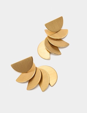 Aretes largos Parfois Golden Delicates acabado mate