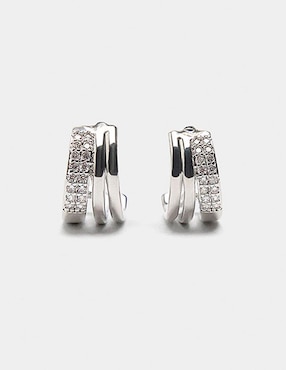 Aros media luna Parfois Silver Delicates