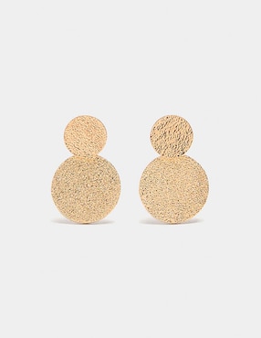 Aretes largos circulares Parfois Golden Delicates