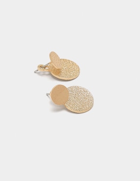 Aretes largos circulares Parfois Golden Delicates