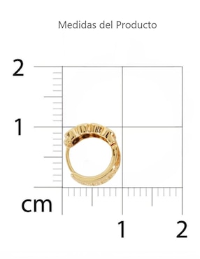 Aretes cortos Cm-Top 18 k con acabado chapa de oro zirconia