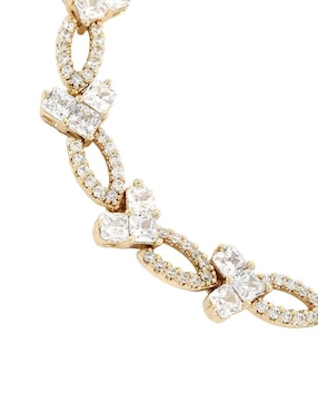 Pulsera Cm-Top zirconia 18 k acabado chapa de oro