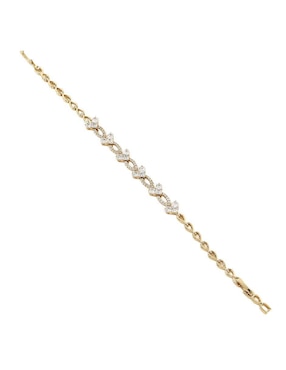 Pulsera Cm-Top zirconia 18 k acabado chapa de oro