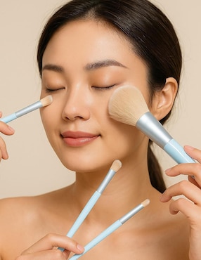 Set cosmetiquera para maquillaje Ideen 10 piezas para mujer