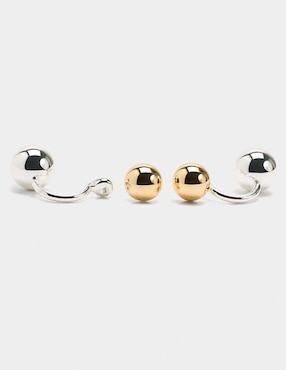 Aretes cortos Parfois con acabado brillante