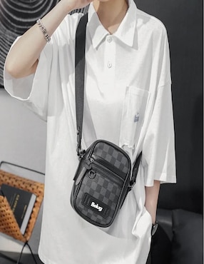 Bolsa crossbody Belug de cuero para hombre