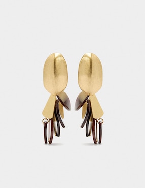 Aretes largos Parfois Trend Extra con acabado brillante