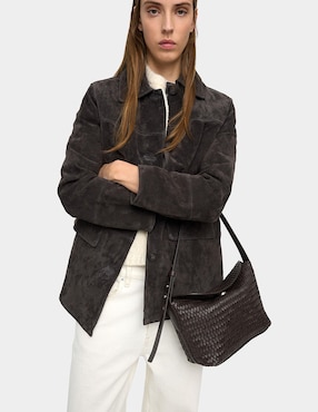 Bolsa shoulder Parfois de cuero para mujer