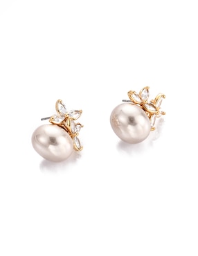 Aretes cortos Lieb con acabado brillante zirconia