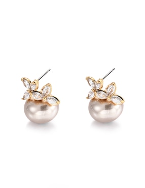 Aretes cortos Lieb con acabado brillante zirconia