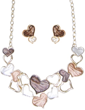 Aretes y collar de corazón Lieb