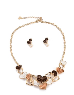 Aretes y collar de corazón Lieb