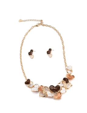 Aretes y collar de corazón Lieb